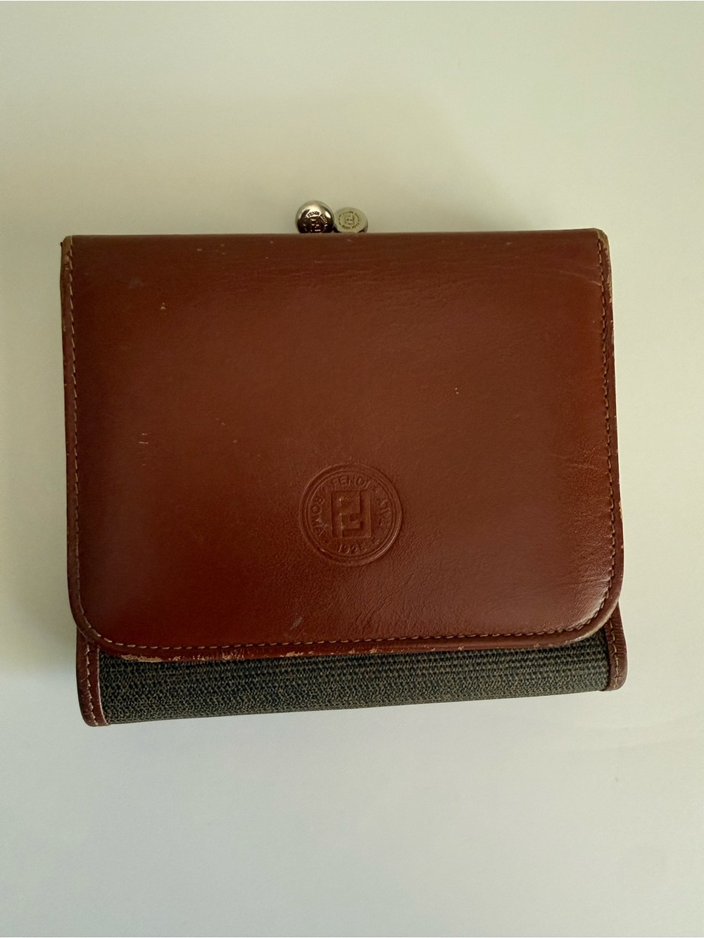 Fendi Pequin Kiss Lock Wallet